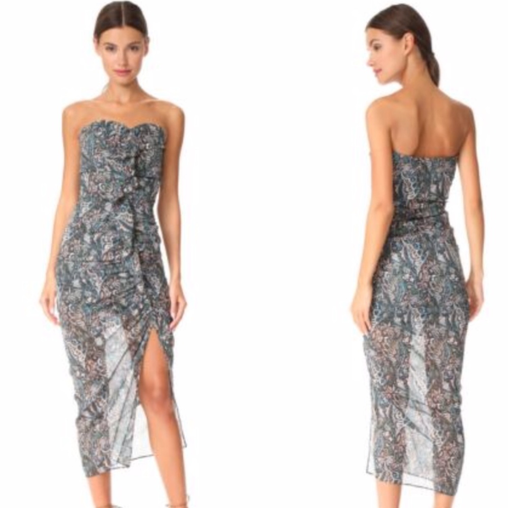 Veronica Beard Peyton Silk Ruched Silk Dress